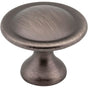 Hardware Resources - 1-1/8'' Diameter Brushed Pewter Button Watervale Cabinet Mushroom Knob - Brushed Pewter