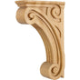 Hardware Resources - 3'' W x 9'' D x 14'' H Maple Scrolled Fluted Corbel - Unfinished