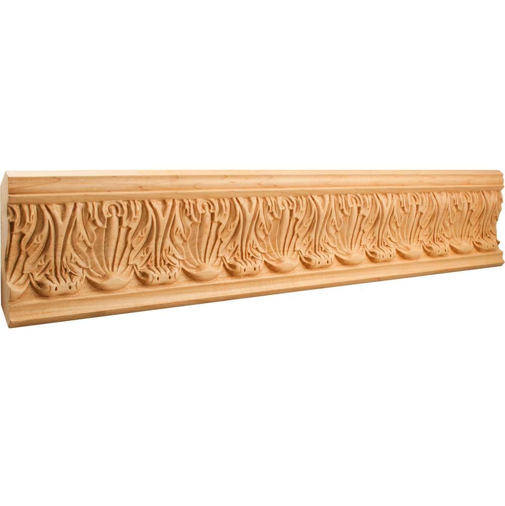 Hardware Resources - 7/8'' D x 4-3/4'' H Basswood Acanthus Hand Carved Moulding - Unfinished