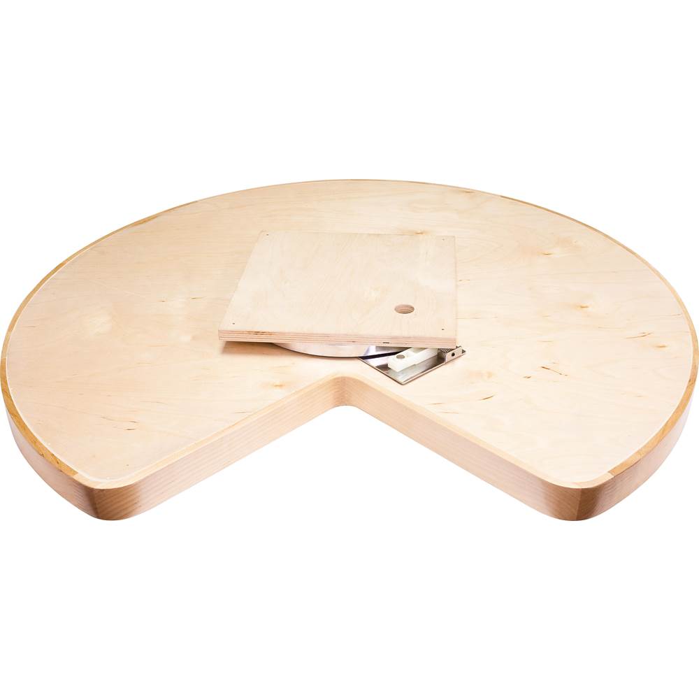 28'' Kidney Wood Lazy Susan Shelf with Swivel