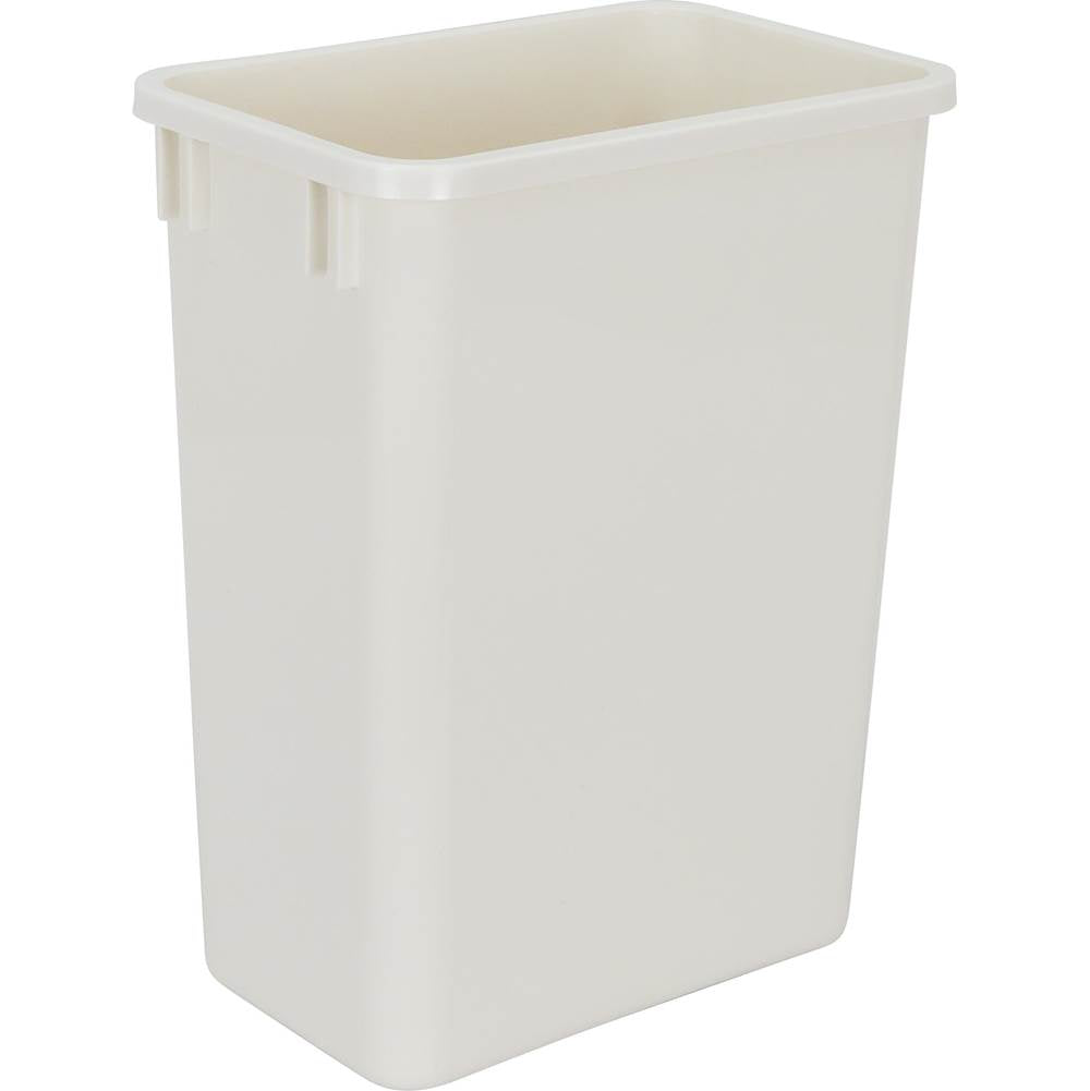 Hardware Resources - Box of 4 White 35 Quart Plastic Waste Containers - White