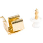Hardware Resources - Button Catch Finish - Polished Brass Receiver - Polished Brass