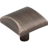 Hardware Resources - 1-1/8'' Overall Length Brushed Pewter Square Glendale Cabinet Knob - Brushed Pewter