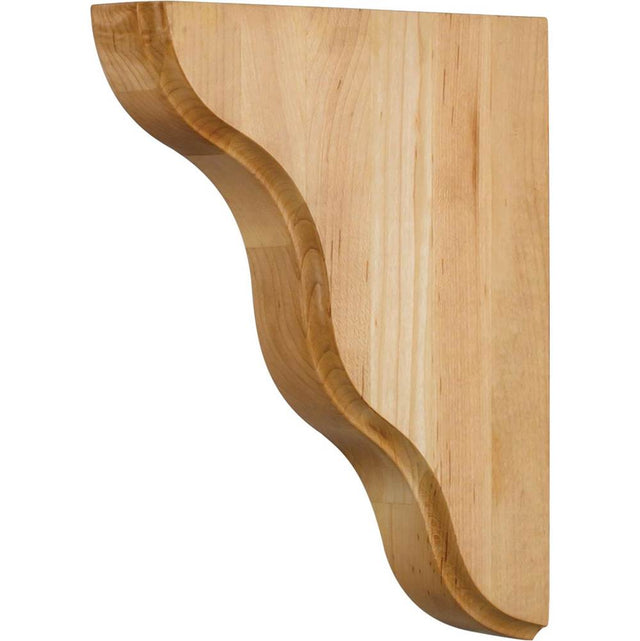 Hardware Resources - 1-3/4'' W x 7-1/2'' D x 9-1/2'' H Maple Smooth Contour Corbel - Unfinished