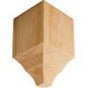 Hardware Resources - 4'' W x 4'' D x 6-1/4'' H Rubberwood Outside Corner Cornice Block - Unfinished