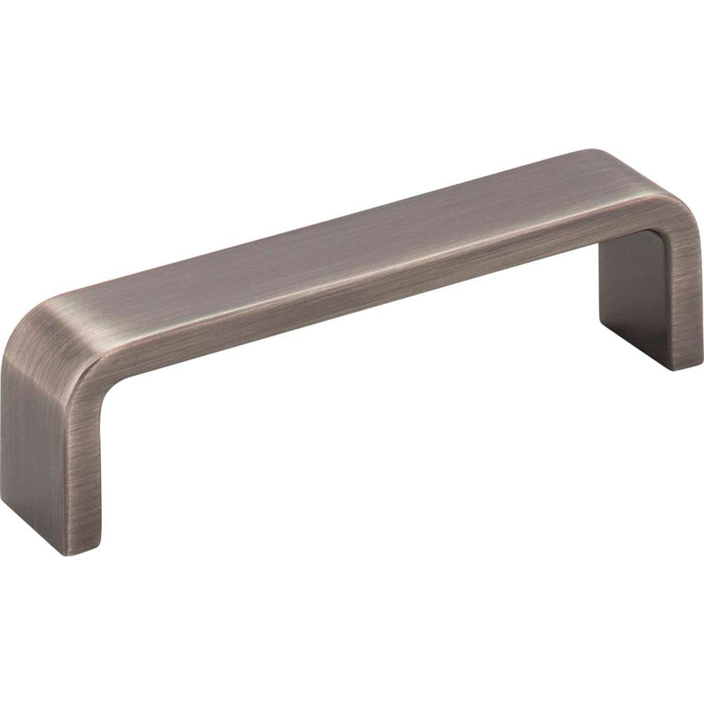 Hardware Resources - 96 mm Center-to-Center Brushed Pewter Square Asher Cabinet Pull - Brushed Pewter