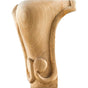 Hardware Resources - 3-1/2'' W x 3-1/2'' D x 5'' H Oak Carved Queen Anne Leg - Unfinished