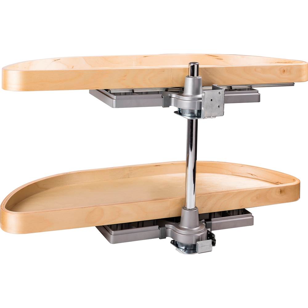 Hardware Resources - 32'' Wood Half-Moon Lazy Susan - UV Coated