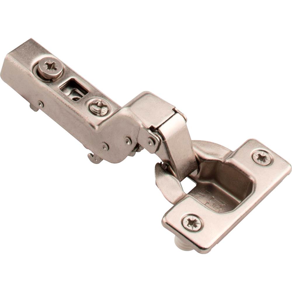 Hardware Resources - 110 degree Heavy Duty Inset Cam Adjustable Soft-close Hinge with Press-in 8 mm Dowels - Polished Nickel