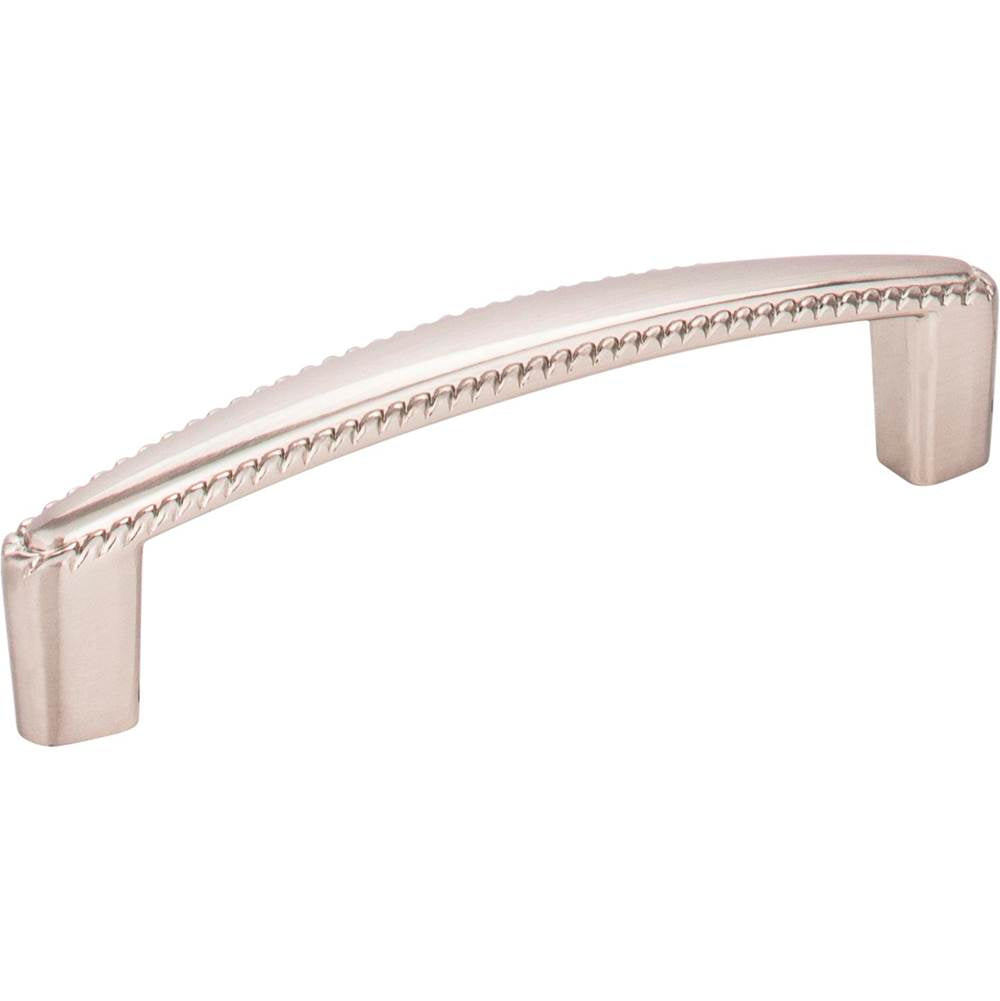 Hardware Resources - 96 mm Center-to-Center Satin Nickel Rope Detailed Lindos Cabinet Pull - Satin Nickel