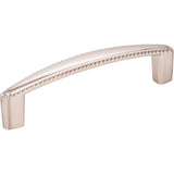 Hardware Resources - 96 mm Center-to-Center Satin Nickel Rope Detailed Lindos Cabinet Pull - Satin Nickel