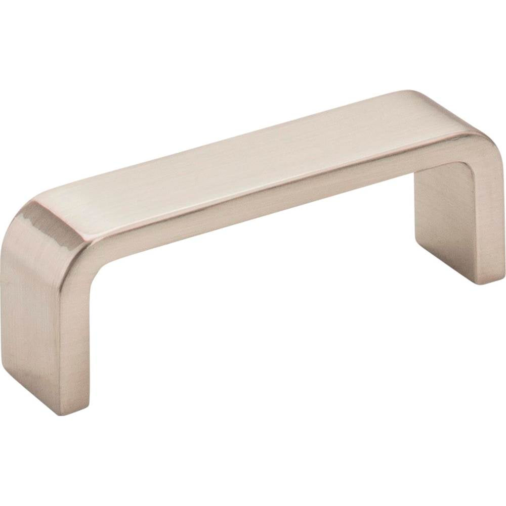 Hardware Resources - 3'' Center-to-Center Satin Nickel Square Asher Cabinet Pull - Satin Nickel