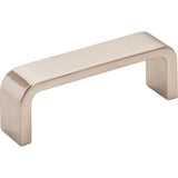 Hardware Resources - 3'' Center-to-Center Satin Nickel Square Asher Cabinet Pull - Satin Nickel