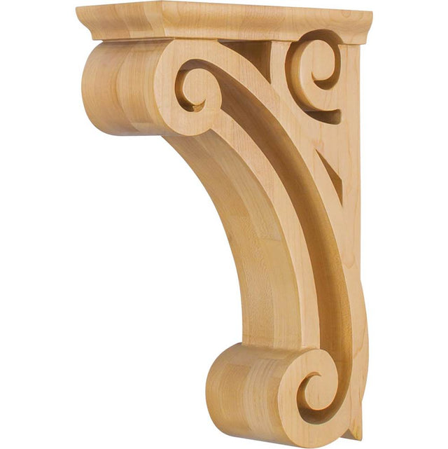 Hardware Resources - 3'' W x 6-5/8'' D x 10'' H Cherry Open Space Corbel - Unfinished