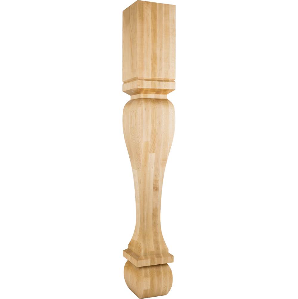 Hardware Resources - 6'' W x 6'' D x 42'' H Cherry Footed Square Post - Unfinished