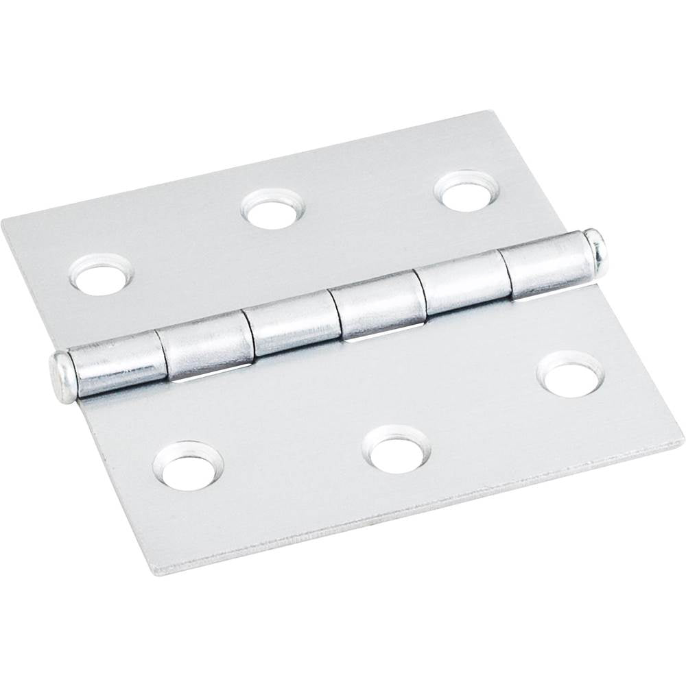 Hardware Resources - Brushed Chrome 2-1/2'' x 2-1/2'' Swaged Butt Hinge - Chrome