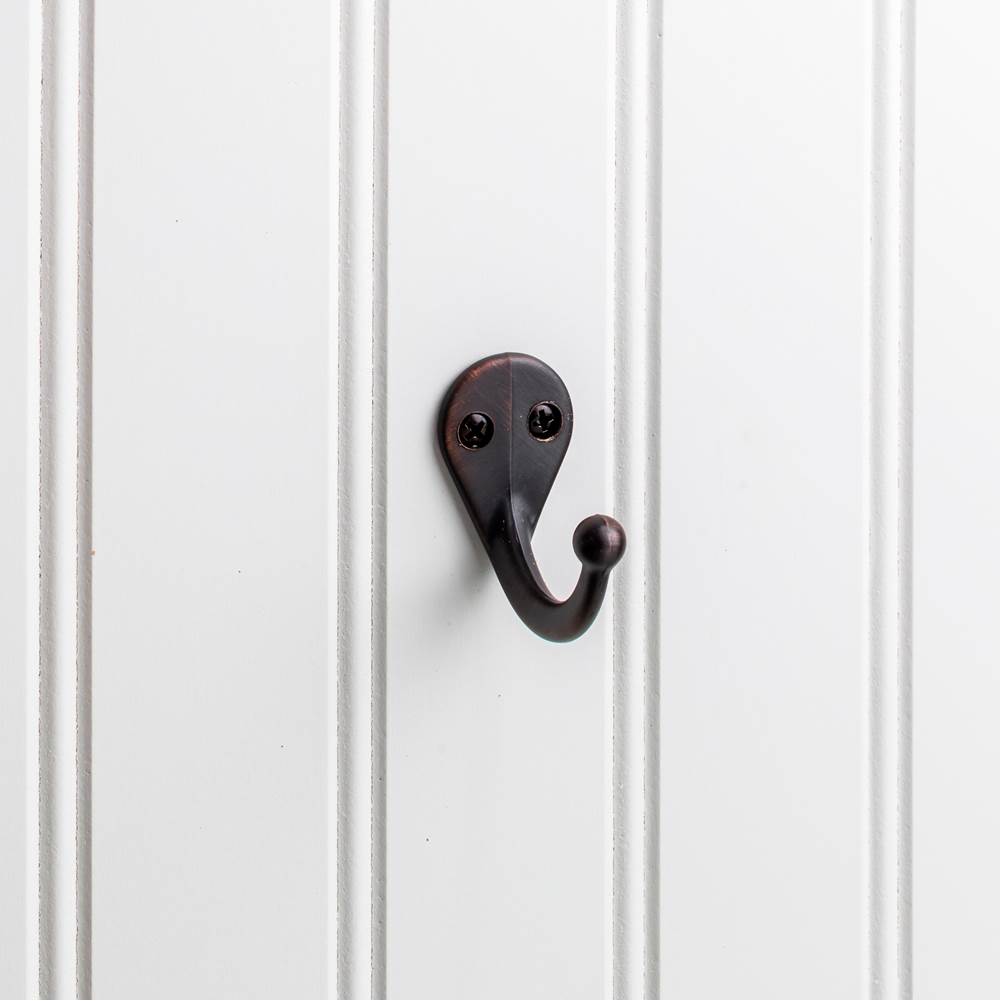 Hardware Resources - 1-3/4'' Brushed Oil Rubbed Bronze Traditional Single Prong Ball End Wall Mounted Hook - Brushed Oil Rubbed Bronze