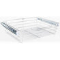 Hardware Resources - Chrome Closet Pullout Basket with Slides 16''D x 17''W x 6''H - Polished Chrome