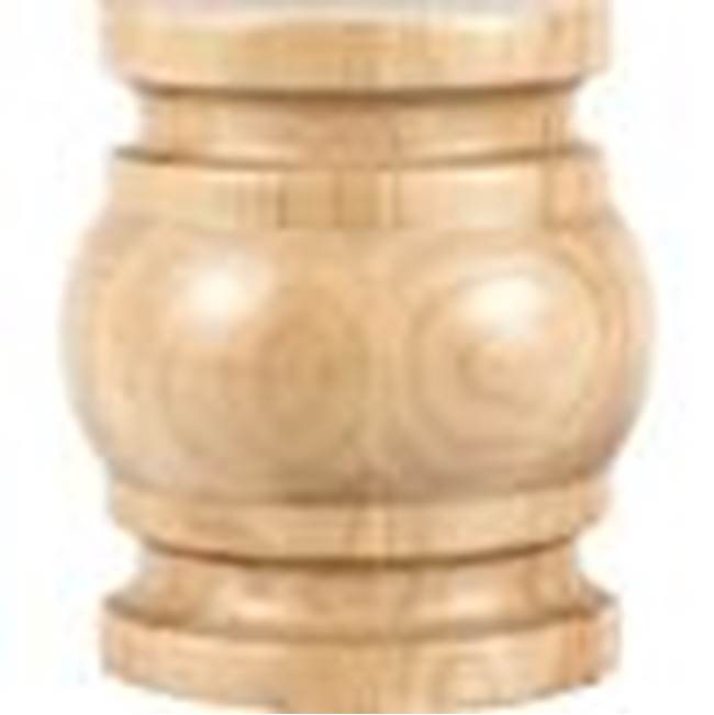 Hardware Resources - 3-1/4'' W x 1-5/8'' D x 3-1/2'' H Alder Half Round Spool Splice - Unfinished