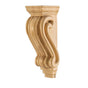 Hardware Resources - 2-9/16'' W x 2-7/16'' D x 7'' H Alder Scrolled Corbel - Unfinished