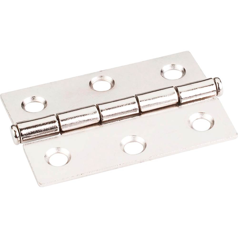 Hardware Resources - Bright Nickel 2-1/2'' x 1-11/16''  Single Full Swaged Butt Hinge - Bright Nickel