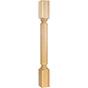Hardware Resources - 3-1/2'' W x 3-1/2'' D x 35-1/2'' H Rubberwood Fluted Post - Unfinished
