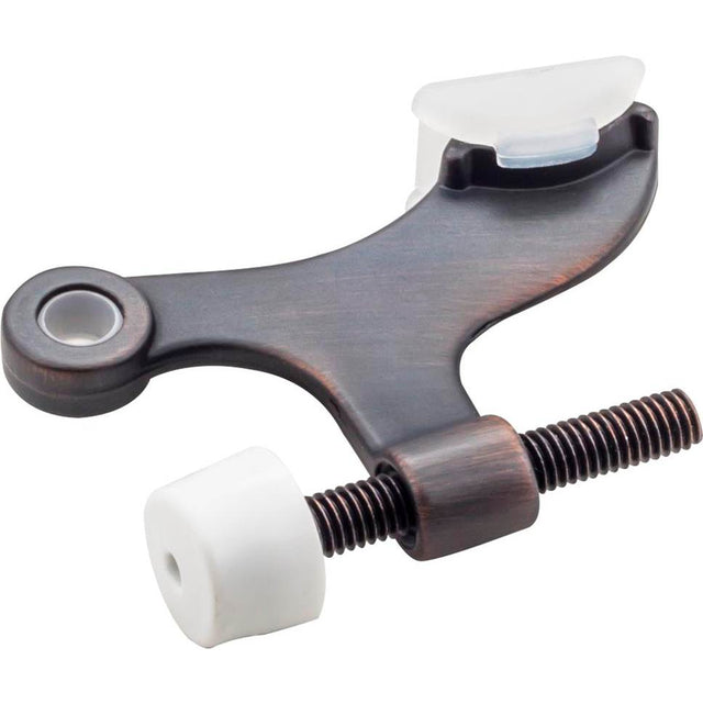 Hardware Resources - Hinge Pin Door Stop with Self-Adjusting Pad - Dark Brushed Antique Copper - Distressed Oil Rubbed Bronze
