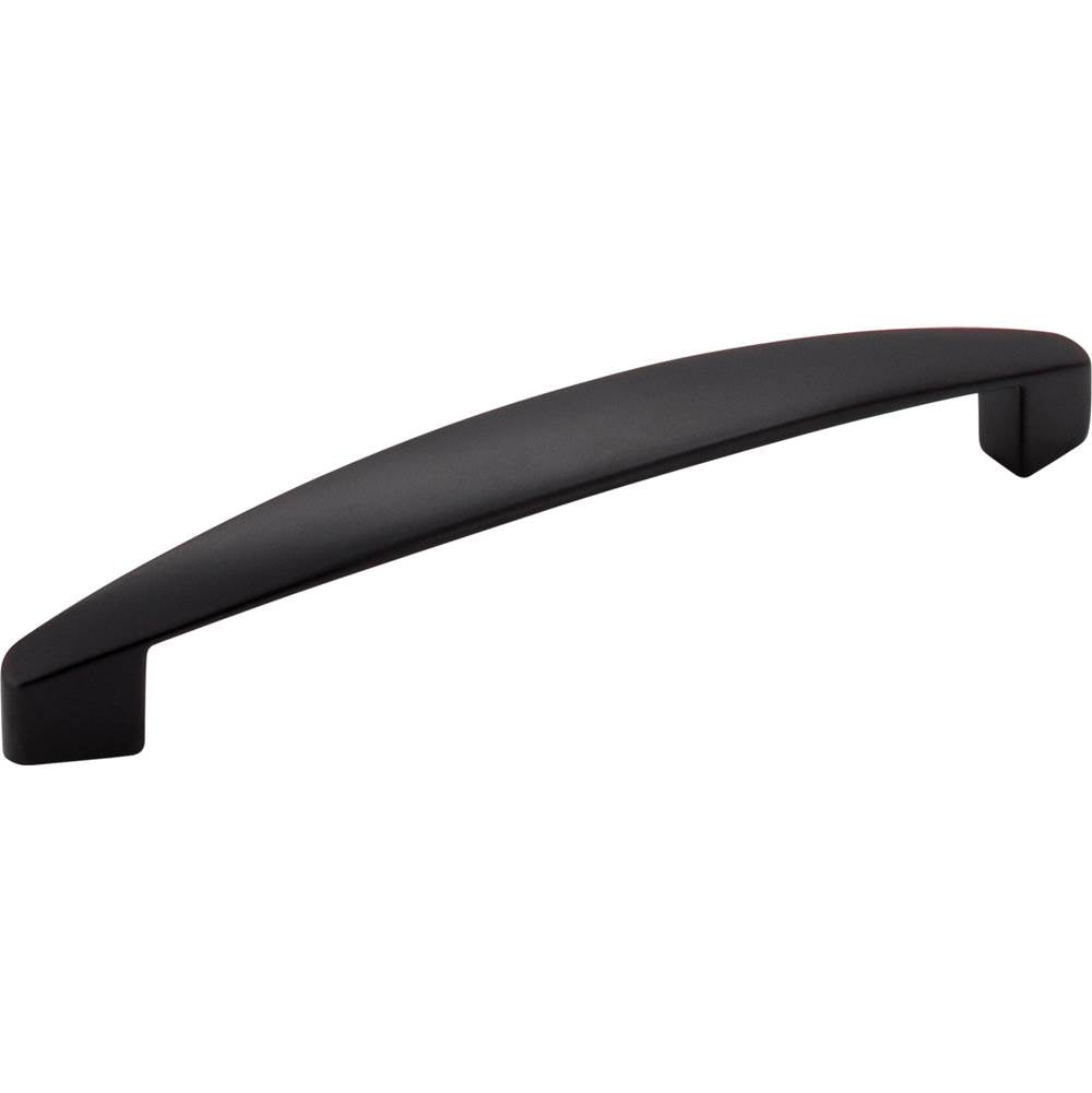 Hardware Resources - 128 mm Center-to-Center Matte Black Asymmetrical Belfast Cabinet Pull - Matte Black