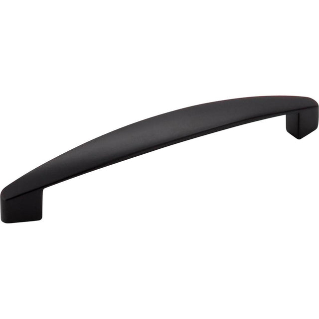 Hardware Resources - 128 mm Center-to-Center Matte Black Asymmetrical Belfast Cabinet Pull - Matte Black