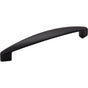 Hardware Resources - 128 mm Center-to-Center Matte Black Asymmetrical Belfast Cabinet Pull - Matte Black