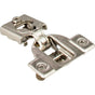 Hardware Resources - 105 degree 1/2'' Economical Standard Duty Self-close Compact hinge with 2 cleats and 8 mm Dowels - Polished Nickel