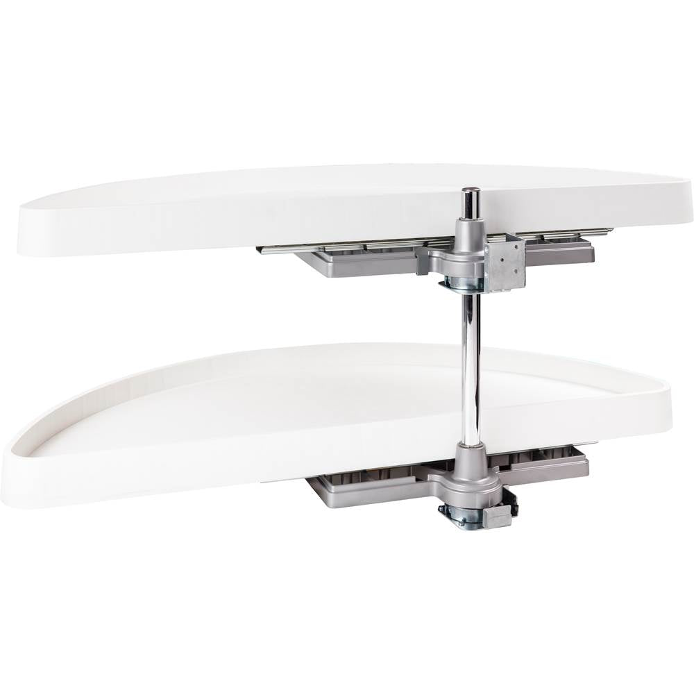 Hardware Resources - 38'' Plastic Half-Moon Lazy Susan - White