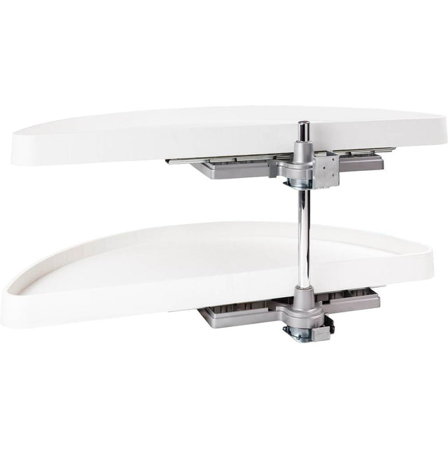 Hardware Resources - 38'' Plastic Half-Moon Lazy Susan - White