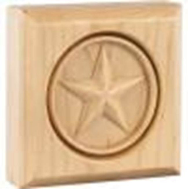 Hardware Resources - 3'' W x 7/8'' D x 3'' H White Birch Star Rosette - Unfinished