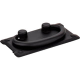 Hardware Resources - 3'' Center-to-Center Matte Black Rectangle Verona Cabinet Drop Pull - Matte Black