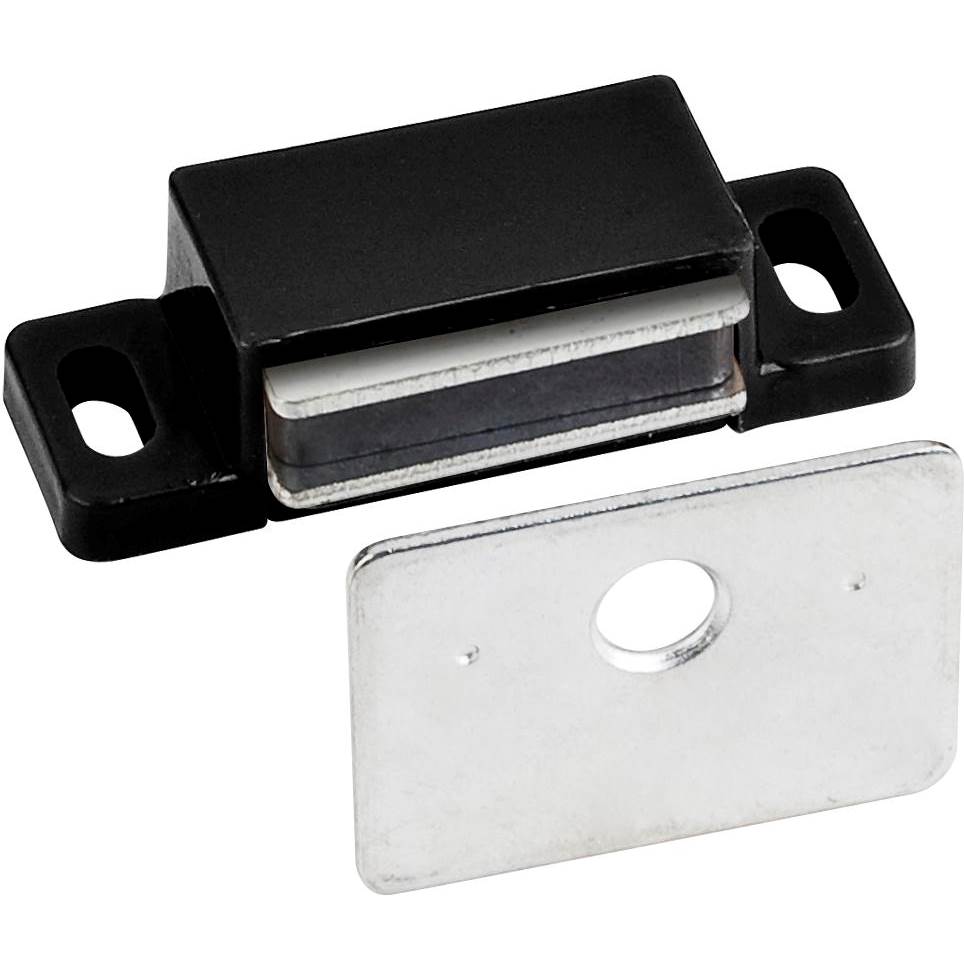 Hardware Resources - 15 lb Black Single Magnetic Catch Bulk Pack - Black