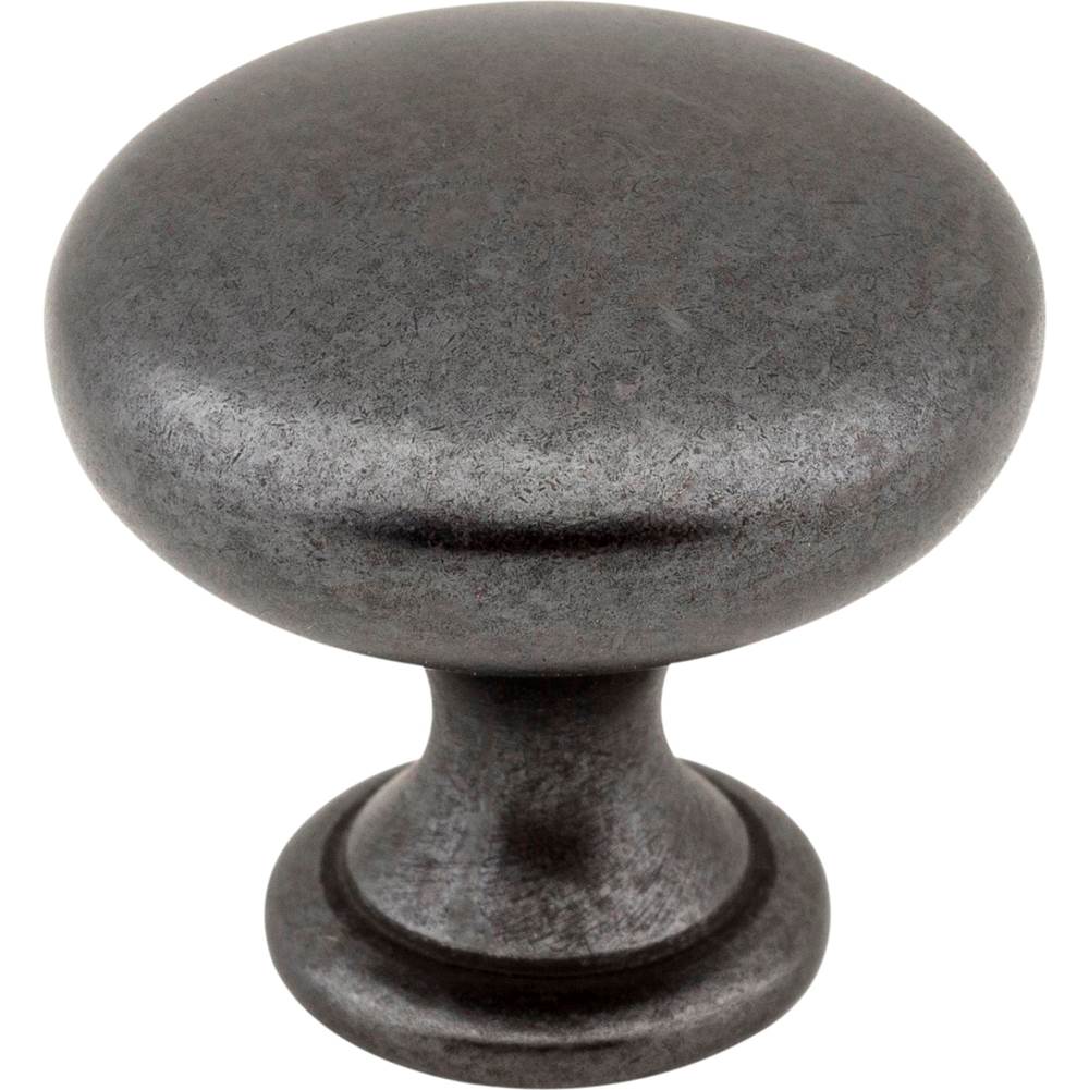Hardware Resources - 1-3/16'' Diameter Gun Metal Madison Cabinet Mushroom Knob - Gun Metal