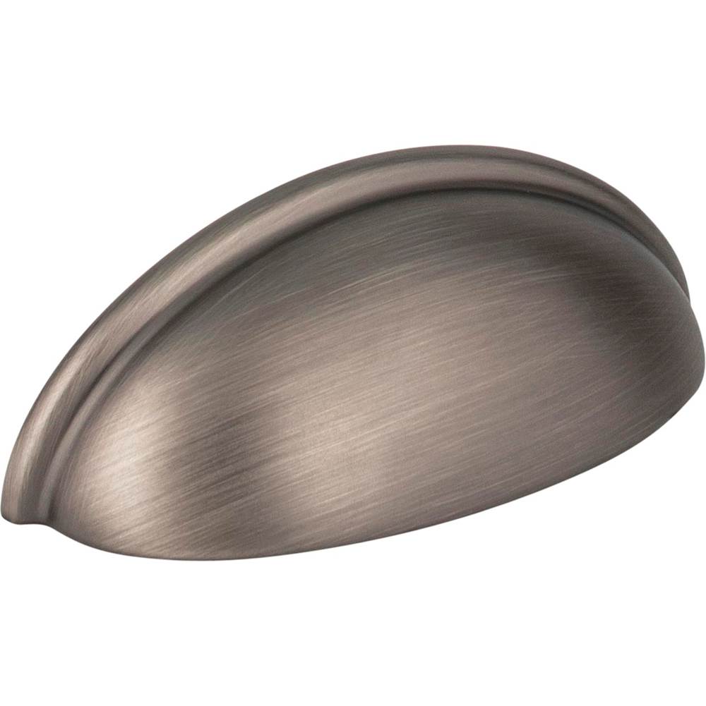 Hardware Resources - 3'' Center-to-Center Brushed Pewter Florence Cabinet Cup Pull - Brushed Pewter