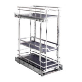 Hardware Resources - 8'' Polished Chrome STORAGE WITH STYLE  Metal ''No Wiggle'' Base Pullout, Preassembled with Soft-close Slides - Polished Chrome