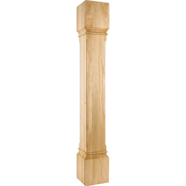 Hardware Resources - 6'' W x 6'' D x 42'' H White Birch Fluted Edge Post - Unfinished