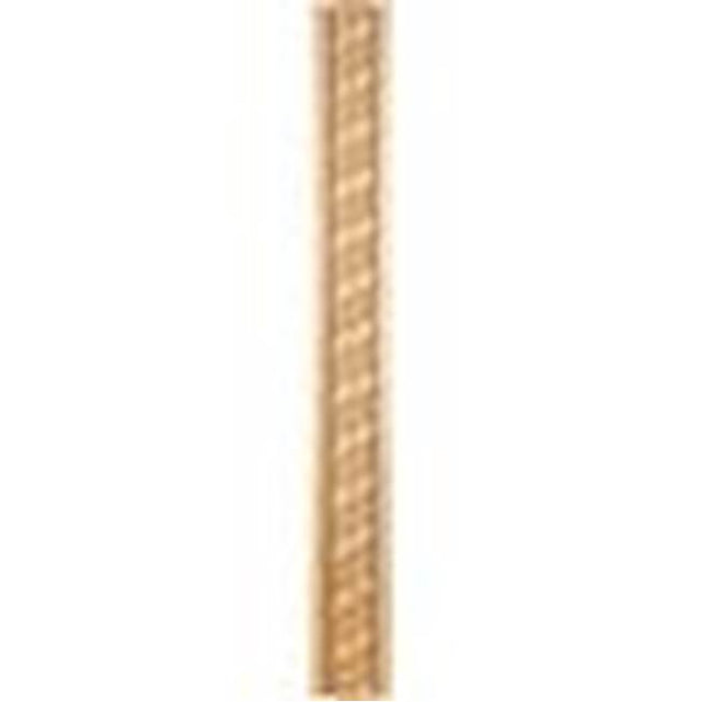Hardware Resources - 1-1/16'' D x 2-3/4'' H Alder Beaded Rope Corner Moulding - Unfinished