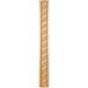 Hardware Resources - 1-1/16'' D x 2-3/4'' H Alder Beaded Rope Corner Moulding - Unfinished