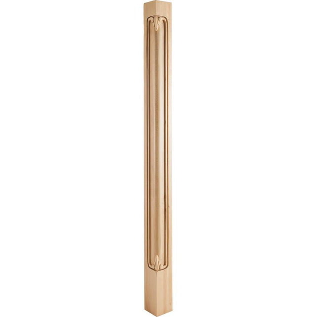 Hardware Resources - 2-3/4'' W x 2-3/4'' D x 42'' H Cherry Acanthus Corner Post - Unfinished