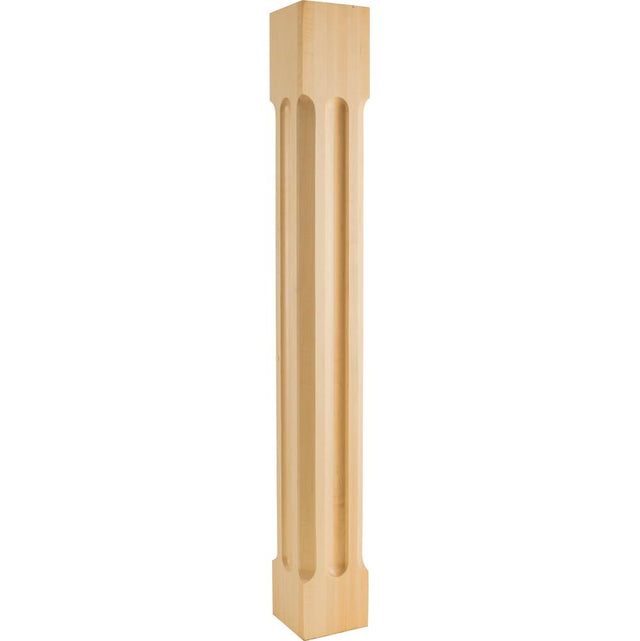 Hardware Resources - 5'' W x 5'' D x 42'' H Hard Maple Scooped Post - Unfinished