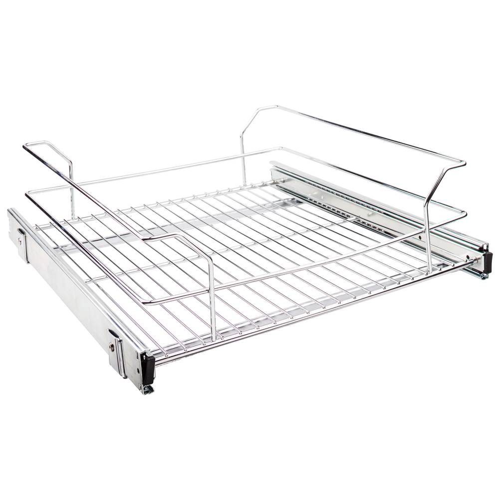 Hardware Resources - 18'' Metal Pullout Basket - Polished Chrome