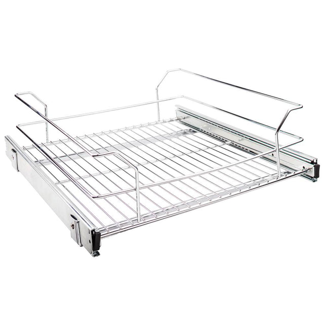 Hardware Resources - 18'' Metal Pullout Basket - Polished Chrome