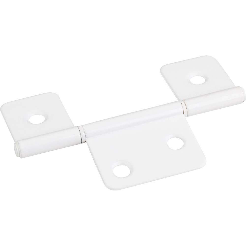 Hardware Resources - Bright White 3-1/2'' Three Leaf Fixed Pin Swaged Non-Mortise Hinge - Bright White