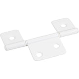Hardware Resources - Bright White 3-1/2'' Three Leaf Fixed Pin Swaged Non-Mortise Hinge - Bright White