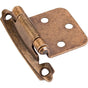 Hardware Resources - Decorative Self-closing Overlay Hinge, Face Frame Mount - Burnished Brass - Burnished Brass