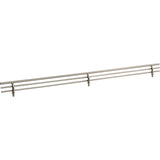 Hardware Resources - 23'' Wide Satin Nickel Wire Shoe Fence for Shelving - Satin Nickel